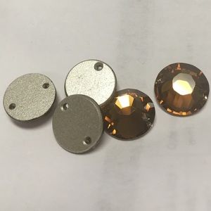 1PCS Crystal Sew On Rhinestone Flat Back Buttons